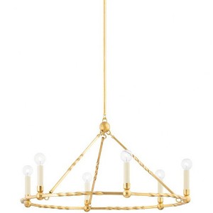 Mitzi Josephine 6 - Light Chandelier in  Vintage Gold Leaf - 1 of 1