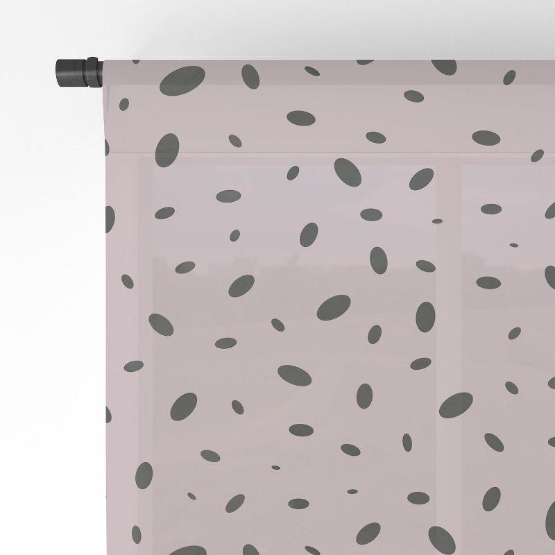 Emanuela Carratoni Bubble Pattern on Pink Single Panel Sheer Window Curtain - Deny Designs, 4 of 7