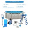 Aquarian Khaki Venetian 18' x 52" Circle Round Above Ground Swimming Pool Kit with Sand Filter and Pump, A-Frame Ladder for Backyards - 4 of 4