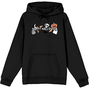 Kids Halloween Cartoon Icons Adult Long Sleeve Hoodie - 1 of 2