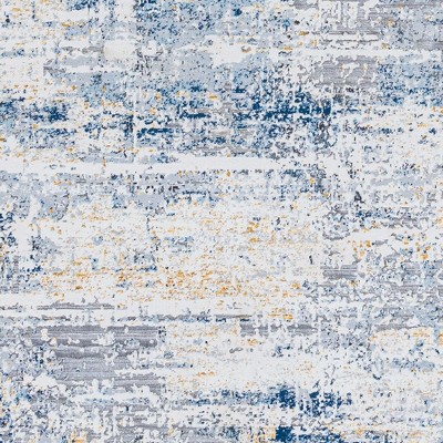 Sabino 2' x 3' Blue and Beige Wool Blend Area Rug