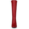 WAYDERNS Women's Pointed Toe Side Zipper Knee High Boots - 3.5 Inch Block Heels, Matte Finish, Super Comfy & Stylish