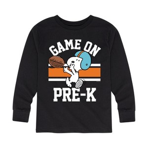 Boys' - Peanuts - Game On Pre-K Long Sleeve Graphic T-Shirt - 1 of 4