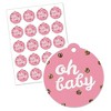 Big Dot of Happiness Hello Little One - Pink and Gold - Girl Baby Shower Party Favor Gift Tags (Set of 20) - 2 of 4