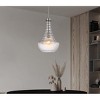 Cal Lighting 60W Baraboo Metal/Glass Mini Pendant - 2 of 4