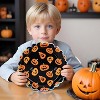 Hachikiko Halloween Disposable Party Plates 50-Count 9-Inch - Jack O' Lantern + Iridescent Silver Foil Scalloped Edge for Autumn Gatherings - 2 of 4