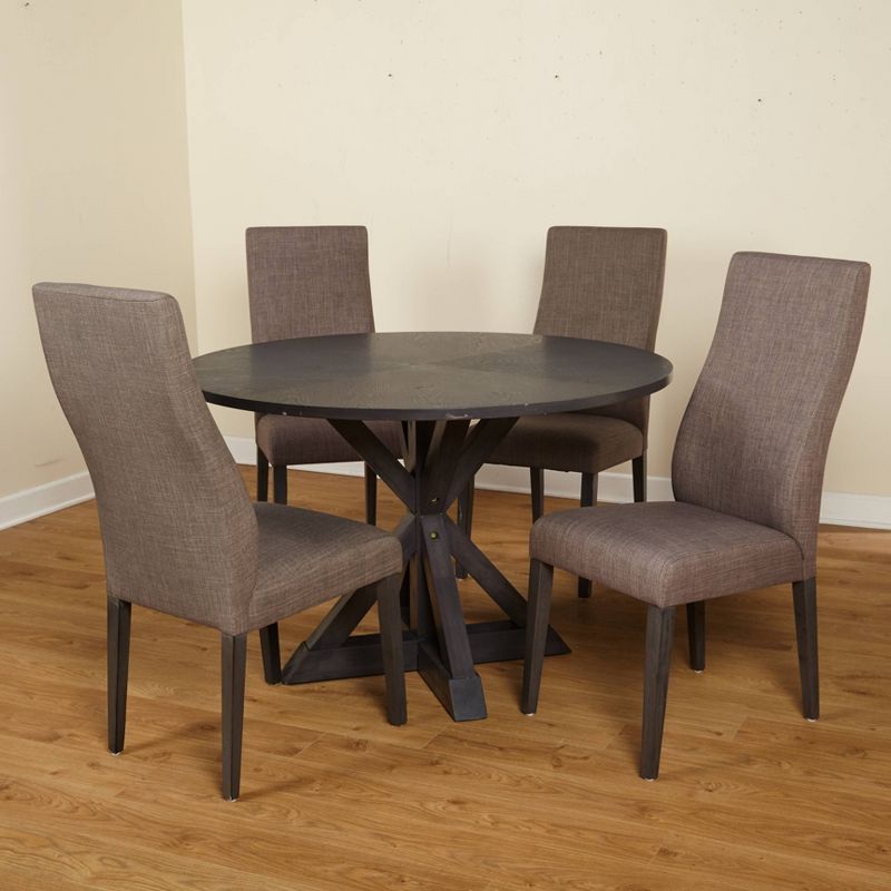 5pc Glen Round Dining Set Gray - Buylateral, 4 of 9