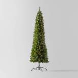 7' Pre-lit Slim Alberta Spruce Artificial Christmas Tree Clear Lights - Wondershop™
