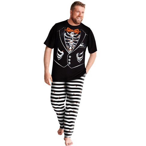 KingSize Men's Big & Tall Lightweight Cotton Novelty Pj Set - 6XL, Black