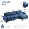 Karl Home |120 in. W Pillow Top Arm Double-layer Cushion Polyester Sofa in Blue With Ottoman - 2 of 4