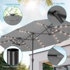 Sonkuki 13 x 7.2ft Solar-Powered Double-Sided Patio Umbrella with Large Canopy Outdoor Table Umbrella for Garden, deck and pool - 4 of 4
