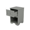 NicBex 1 Drawer Nightstand,Bedside Table with Metal Handle and Open Shelf,Modern Side Table for Bedroom - 4 of 4