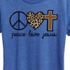 Women's - Instant Message - Peace Love Jesus Short Sleeve Graphic T-Shirt - 2 of 4