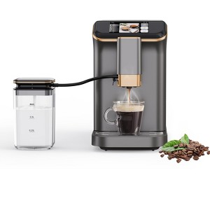 Fully Automatic Espresso Machine 20 Bar, Coffee Machine With Milk Frother Steam Wand，Built-In Grinder, 1.5l Water Tank - 1 of 4