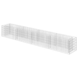 vidaXL Gabion Raised Bed Silver Galvanized Steel - 141.7" x 19.7" x 19.7" - 1 of 4