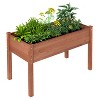 48x24x30 inch Raised Garden Bed with Legs, Elevated Wooden Planter Box for Outdoor Plants Flowers Fruits Vegetable Herb Growing - 3 of 4