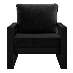 WestinTrends Montara Outdoor Modern HDPE Patio Club Chair with Waterproof Deep Seat Cushions - 1 of 4