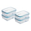 Lexi Home 2-Compartment 51.4 oz. Oven-Safe Borosilicate Glass Meal Prep Container - 2 of 4