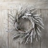 Sullivans Artificial Flocked Pine Twig Mini Christmas Wreath  White  Indoor Christmas Decor - 3 of 3