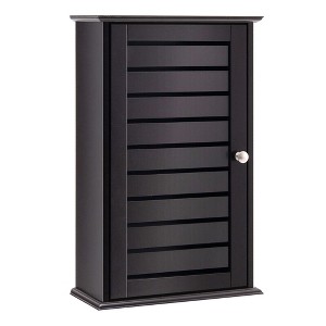 Tangkula Wall Mount Medicine Cabinet Multifunction Bathroom Storage Organizer Espresso - 1 of 4