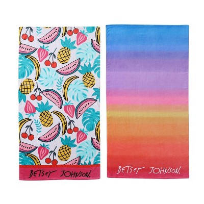 Fruity Fun Betseys Assorted Printed Beach Towel Ombre - Betseyville