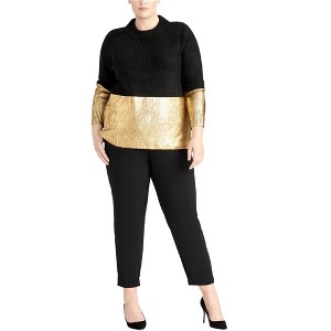 Rachel Roy Womens Gwen Foil Pullover Sweater - 1 of 1