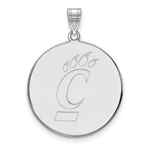 Black Bow Jewelry 14k White Gold Cincinnati Bearcats NCAA Extra Large Pendant - 1 of 3