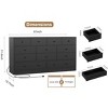 12 Drawer Dresser for Bedroom, 61 Inch Wood Dresser with Power Outlet, Wide Chest of Drawers - 2 of 4