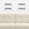 Dyonery Futon Sofa Bed, Convertible Extra Large Size Sleeper Sofa with Adjustable Backrest, Mid Century Modern Loveseat Couch - 4 of 4
