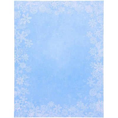 Sustainable Greetings 96-Pack Merry Christmas Snowflakes Stationery Letterhead Paper (8.5 x 11 In)