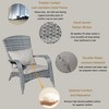 FIONECA Patio Chair with Cushions, Outdoor Rattan Armchair with Removable Grey Cushion for Garden, Backyard, Balcony - 4 of 4