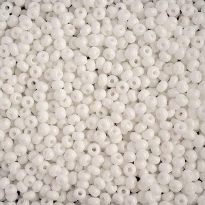 John Bead Czech Glass Seed Beads 6/0 (500g) Opaque White - 1 of 2