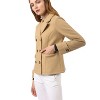 INSPIRE CHIC Women's Notched Lapel Double-Breasted Pea Coat - 4 of 4