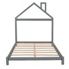 Full Size Wood Platform Bed with House-shaped Headboard - 3 of 4