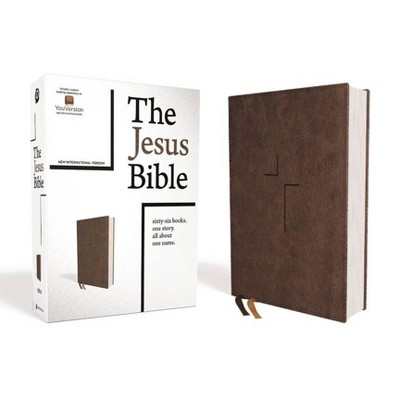 The Jesus Bible, NIV Edition, Leathersoft, Brown, Comfort Print - by  Zondervan (Leather Bound)