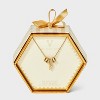 14K Gold Dipped Cubic Zirconia Rondelle Initial Necklace - A New Day™ Gold - 3 of 4