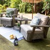 Bigget Outdoor Steel 3-Piece bistro Patio Wicker set, Beige - 2 of 4