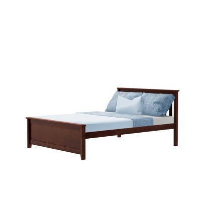 Espresso Pine Full Platform Bed with Storage and Headboard