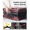 LUGGEX Luggage with Spinner Wheels, Polycarbonate Expandable Hard Shell Suitcase, Carry On 20 Inch, Pink - 4 of 4