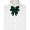 INSPIRE CHIC Women's Velvet Bow Brooch Alloy Rhinestone Pin Bow Tie 1 Pcs - 4 of 4
