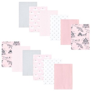 Luvable Friends Hudson Baby Flannel Burp Cloths 12pk Set - 1 of 2