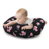 The Peanutshell Nursing Pillow for Breastfeeding, Black Floral - 3 of 4