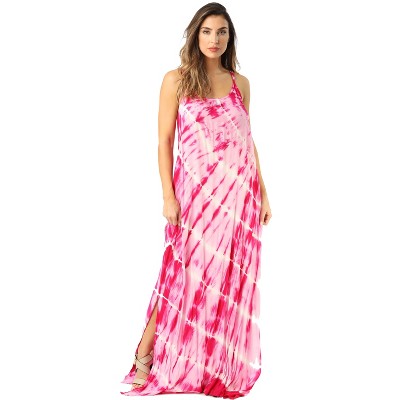 Riviera Sun Womens Maxi Dress  Tie Die Spaghetti Strap Long Sundress  Summer Dresses