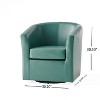 GDFStudio Jackson Contemporary Faux Leather Upholstered Swivel Club Chair - 3 of 4