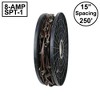 Novelty Lights 250 Feet C7/E12 Candelabra Base Christmas Bulk Spool, Vintage Holiday Hanging Light String, 6" Spacing, SPT-1 18 Gauge Brown Wire - 2 of 2