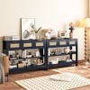 43.3 in. Rectangle Wood Console Table with 3 Top Drawers and 2 Open Shelves - 2 of 4