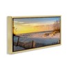 Stupell Industries Panoramic Coastal Beach Sunrise Floating Frame Canvas Art, Gold, 31" x 14" - 2 of 4