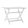 Wooden Foldable Patio Dining Table in White - 3 of 4