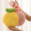 REGALWOVEN Cute Cartoon Fuzzy Ball Hanging Hand Towels Set for Bathroom, Toilet - 3 of 4