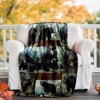 Lomsoe Christmas Black Bear Family Print Flannel Blanket - All Seasons Soft and Warm Throw Blanket for Bed, Napping, Camping, Travel, Office - 3 of 4